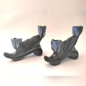 Vintage Van Briggle candle holders (pair)